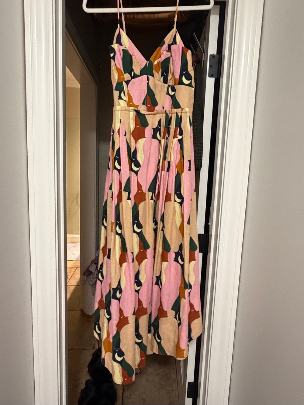 FARM Rio Pink Multi-Print Spaghetti Strap Maxi Dress